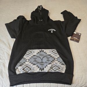 Yellowstone Dutton Ranch Logo Hoodie Size Small Men's Black